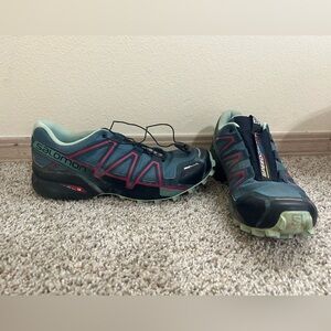 Salomon Trail Running Shoes Speedcross 4 CS Trail Teal Mix Women's Size 9 Hiking